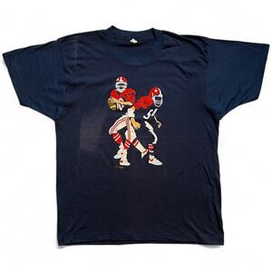 Vintage 80s Football Players Single Stitch T Shirt NFL College Chiefs 49ers Bill